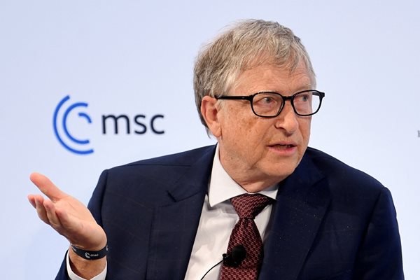 Бил Гейтс говори на Мюнхенската конференция по сигурността.

СНИМКА: РОЙТЕРС