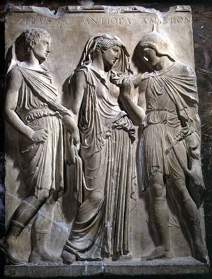 Релеф от Лувъра, на който са изобразени Хермес (Меркурий), Орфей и Евридика.