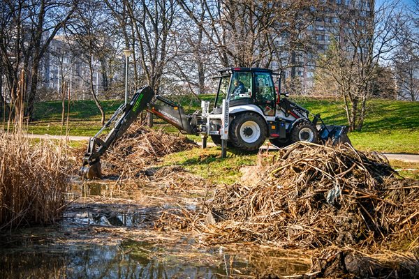 Водните обекти се освобождават от част от завзелите ги папур, тръстика и част от тинята.