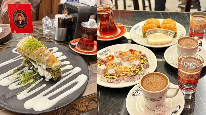 Баклавите се сервират с турски чай или кафе