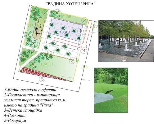 Един от идейните проекти за обновяване на градината, което се планира, след като приключат проучванията на древните останки