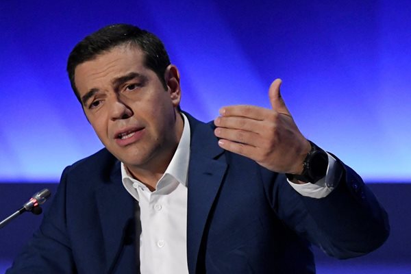 Гръцкият премиер Алексис Ципрас на пресконференция в Солун СНИМКА: Ройтерс