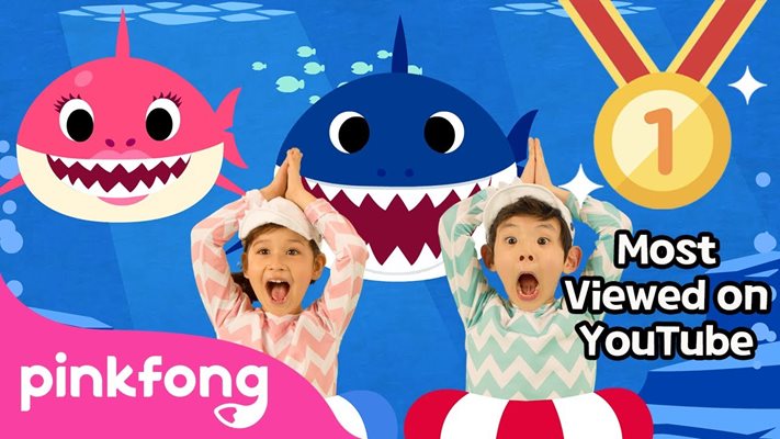Видеоклипът "Baby Shark Dance" постави рекорд с над 10 милиарда гледания в Ютюб