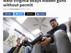 Закон позволи носенето на пистолет без разрешение в Западна Вирджиния