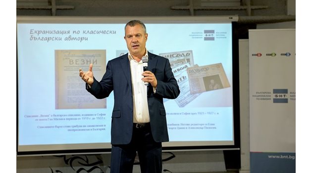 Емил Кошлуков по време на представянето на новата конкурсна сесия за филмопроизводство