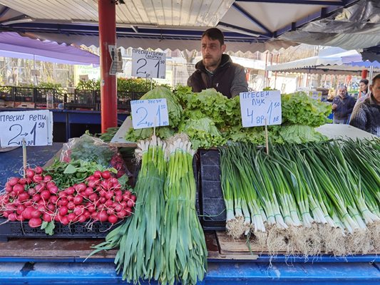 Независимо от вноса на зеленчуци през април техните цени са скочили, и то с много, показват данните на НСИ.

СНИМКА: ЙОРДАН СИМЕОНОВ