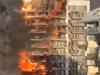 Пожар лумна в 14-етажен блок във Валенсия (Видео)