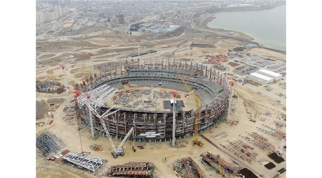 СКЕЛЕ: И в момента върви ударен строеж на стадионите за олимпиадата. 