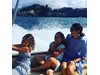 Жената и децата на Башар Рахал на почивка в Италия, докато той продуцира филм