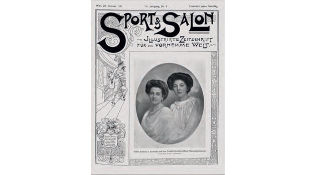 Жената на Батенберг Йохана Лойзингер и дъщеря им Цветана на корицата на сп. "Спорт & салон"
