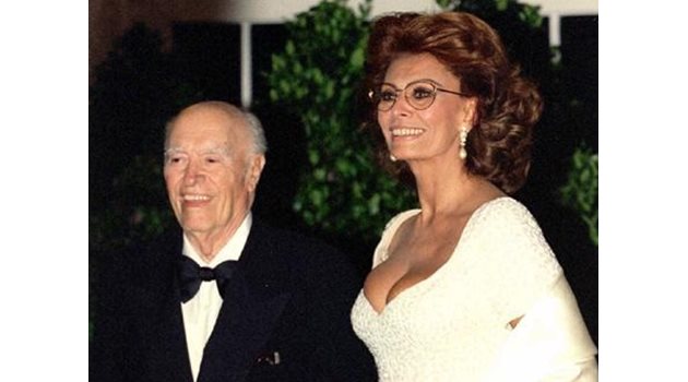 Карло Понти и София Лорен през 1995 г.