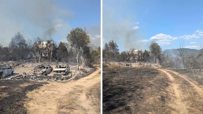 Пожар унищожава коли и къщи, заплашва средногорското село Свежен, нужни са хеликоптери