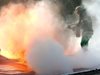 Кола катастрофира и се запали край Благоевград
