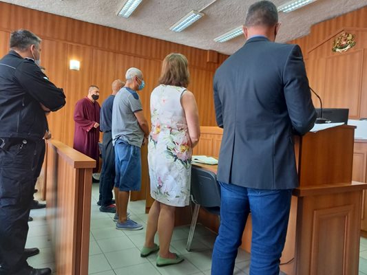 Обвинените за смъртта на Лалко Журков - Цанко Петрунов и Кирил Стоянов в пловдивския съд.