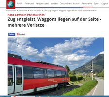 Влак с много студенти дерайлира в Южна Германия, има загинали и ранени