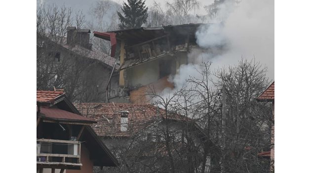 Къщата, която беше съборена от взрив в Банкя СНИМКА: Георги Палейков