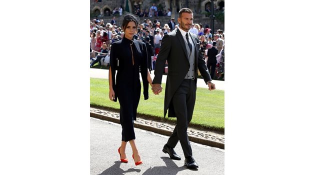 Виктория и Дейвид на сватбата на принц Хари и Меган Маркъл СНИМКА: Ройтерс
