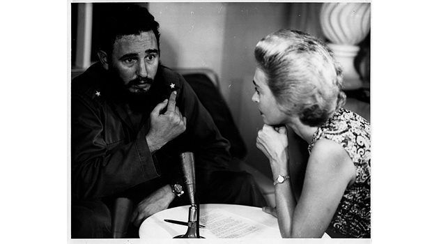 Лиза Хауърд по време на първото си интервю с Фидел Кастро. 
СНИМКА: ПУБЛИЧЕН ДОМЕЙН