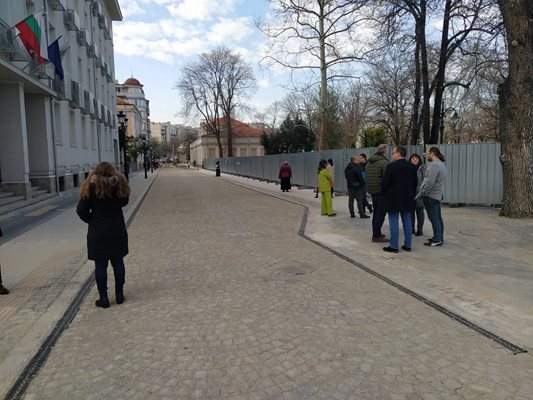 Павираната отсечка от ул. "Христо Г. Данов", която искат да стане пешеходна.