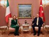 Джорджа Мелони обсъжда войните с Ердоган в Истанбул