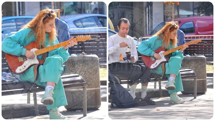 ПАПАРАЦИТЕ ни сгащиха дъщерята на Юлиан Вергов като уличен музикант