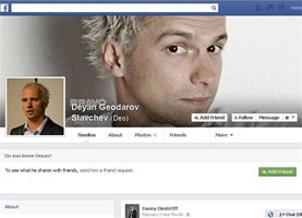 Така изглежда лъжливият профил на Део във фейсбук.