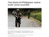 Двойна експлозия във Филипините рани седем души