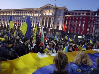 Шествие в София по повод 2 години от началото на войната в Украйна