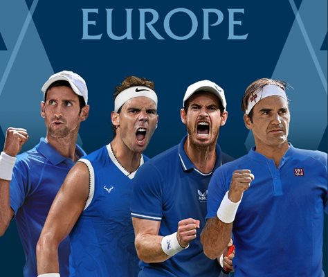 Това е мечтаният отбор на Европа - Новак Джокович, Рафаел Надал, Анди Мъри и Роджър Федерер.