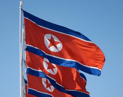 Знамето на Северна Корея. СНИМКА: Wikimedia Commons