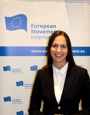 Новият президент на най-голямата неправителствена организация в Европа - European Movement International (EMI), ще бъде евродепутатката Ева Майдел. Снимка 24 ЧАСА