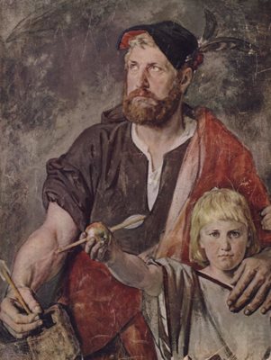 Вилхелм Тел уцелил със стрела ябълка, поставена на главата на сина му.
