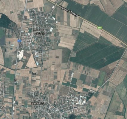 Пътят между Ивайло и Сарая СНИМКА: Google Maps
