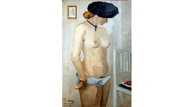 Никола Танев рисува съпругата си Миша почти гола...