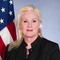 посланикът на САЩ в Северна Македония Анжела Агелер.
Снимка: Официален профил Туитър