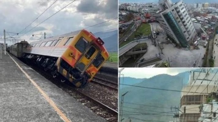 Четирима загинали и над 50 ранени след мощно земетресение от 7,2 в Тайван (Видео)