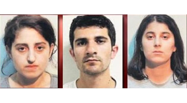 ЗАПОДОЗРЕНИ: Полицията смята, че Гюлшен Бахадър, Мехмед Емин Тьоре и Зозан Кутум (отляво надясно) са шефове на клетката, подготвяла атентата.