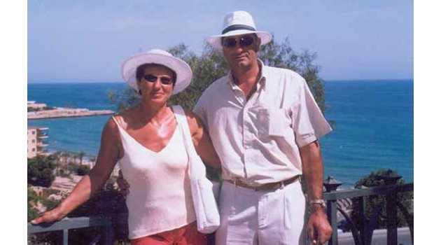 С мъжа си Валентин на почивка през 2005 г.