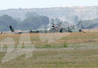 Падналият вертолет Ми-17 СНИМКИ: Евгени Цветков