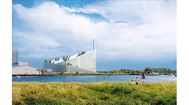 Най-новата инсталация на Копенхаген ще има ски писта на покрива и стена за катерене.