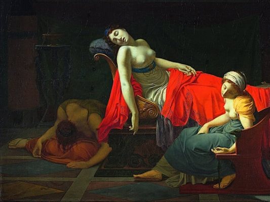 Предполага се, че Клеопатра се самоубива