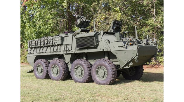 САЩ предлагат на България последната модификация на бойните машини “Страйкър”.

СНИМКА: ДЖЕНЕРАЛ ДАЙНАМИКС