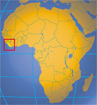 Либерия е в Западна Африка.