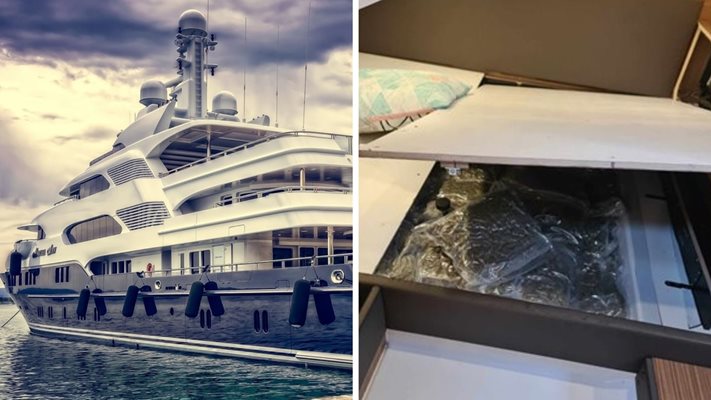 Дрогата за над 1,2 млн. лв., заловена на луксозна яхта в Царево, била скрита в матрака на спалня