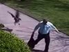 Агресивна гъска нападна полицай (Видео)