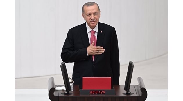 Президентът на Турция Реджеп Тайип Ердоган .
 СНИМКА: Туитър
