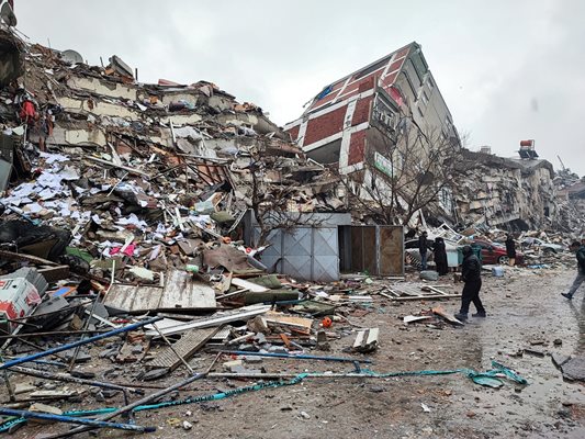 Разрушения след земетресението в Турция на 06.02.2023 г.
СНИМКА: Ройтерс