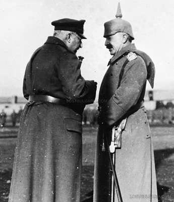 Фердинанд и кайзер Вилхелм ІІ на парад в окупирания Ниш