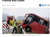 Автобус с туристи катастрофира във Франция, има жертви