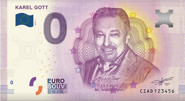 Колекционерските “банкноти” с лика на певеца се продаваха в Прага по две евро, но броят им не бе достатъчен, за да задоволи търсенето.